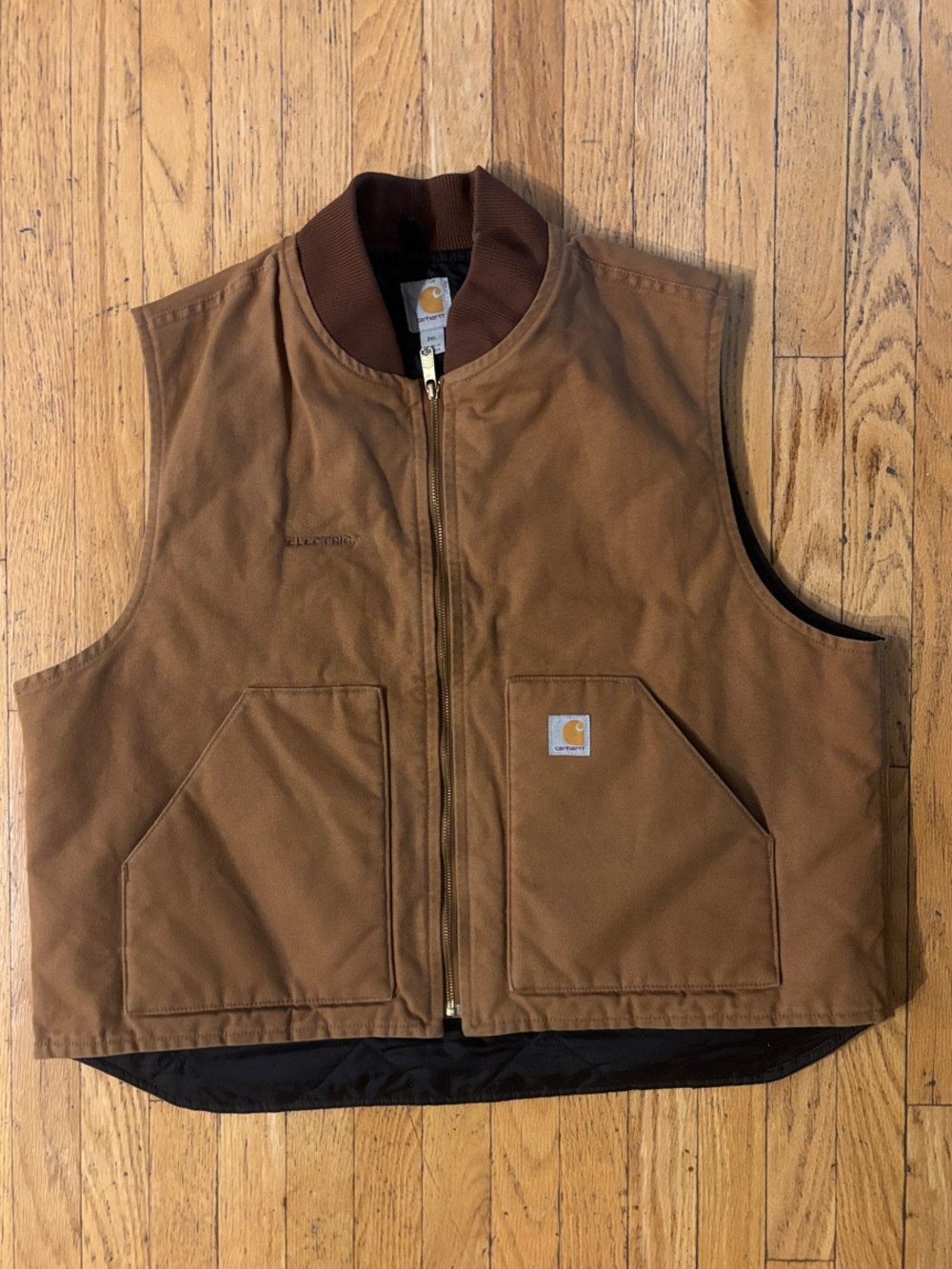 Carhartt Vintage V01 Quilted Lined Canvas Vest w/ Custom Embroidery - XX Large